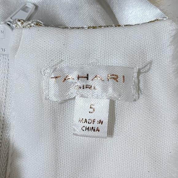 Tahari Kid's 2-Piece Formal Dress With Faux Fur Vest - 5 - Picture 7 of 10